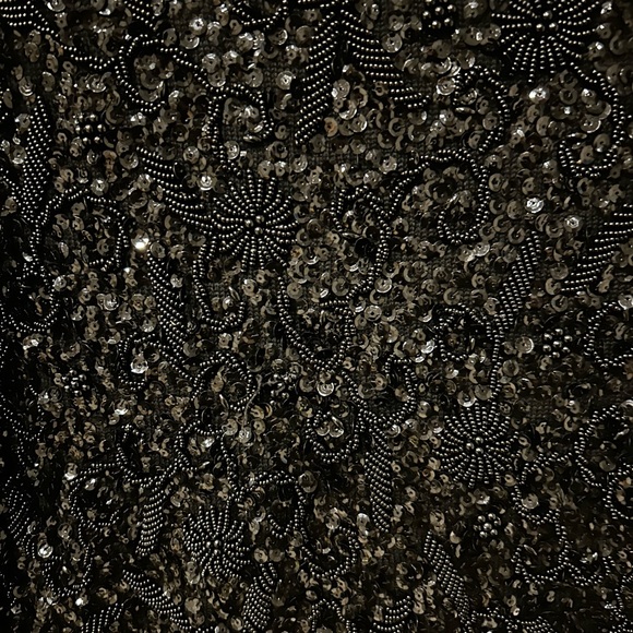 Vintage intricately beaded black top made in Hong Kong Size Small - Picture 2 of 13